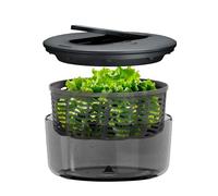 Zyliss Essoreuse à Salade Swift Dry Grande 6L, Technologie AquaVent, Saladier, Base antidérapante, Mécanisme de pompe avec bouton d'arrêt, Sans BPA, Compatible lave-vaisselle, Gris