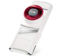 Zyliss Mandoline 4 en 1 ZE900027 - compacte, lames 1 & 3 mm, julienne fine/grossière - Blanc/Rouge