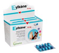 Zylkene Vetoquinol Capsules 75 mg | Lot de 40 | 4 x 10 capsules | Complément alimentaire pour chiens | Peut aider les chiens dans des situations inhabituelles