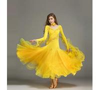ZYLL Robes de Danse de Salon Costume de Salle de Bal viennoise Valse Robe Longue Robe de Bal Robe espagnole Standard Costumes Tango,5,S