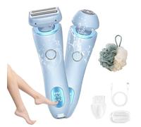 Zylla Smoothshave Razor,Electric Shaver for Women,Silk Glide Pro Shaver,Razors Portable Rechargeable Electric Razor for Leg Arm Underarm Pubic Area,Wet & Dry (Blue)