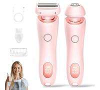 Zylla Smoothshave Razor, Zylla Smooth Shave Razor, 2 in 1 Electric Waterproof Shaver, Wet & Dry Use Removable Head, for Leg, Arm, Underarm (Pink)