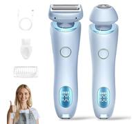 Zylla Smoothshave Razor, Zylla Smooth Shave Razor, 2 in 1 Electric Waterproof Shaver, Wet & Dry Use Removable Head, for Leg, Arm, Underarm (Blue)