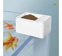 ZYLLZY Mini distributeur automatique de nourriture pour poissons - 70 ml - Blanc - Réglable - Pour aquarium en vacances