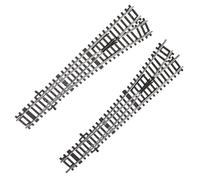 Zylopa Ensemble de Rails en maillechort à l'échelle Ho avec traverses en Bois - 1 Ensemble de Rails d'aiguillage réalistes pour modèle réduit de Chemin de Fer - R10 66606