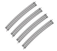 Zylopa Voie ferrée en maillechort à l'échelle Ho avec traverses en Bois - Lot de 4 Voies ferrées réalistes pour modélisme ferroviaire - R10 66605