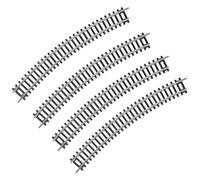 Zylopa Voie ferrée en maillechort à l'échelle Ho avec traverses en Bois - Lot de 4 Voies ferrées réalistes pour Trains Miniatures - R3 66602