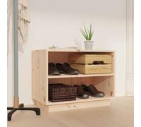 zylophax Armoire à Chaussures en Bois de pin Massif 60x34x45 cm Meuble Rangement modulable avec tiroir pour entrée Couloir Dressing Organisateur casier empilable Porte Placard