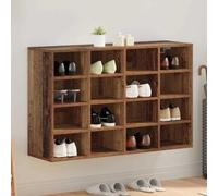 zylophax Cabinet à Chaussures en Bois d'ingénierie 103 x 30 x 67 cm avec 16 étagères, Meuble de Rangement modulable pour entrée, Couloir, Placard optimisant Espace pour Baskets, Bottes et Sneakers