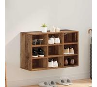zylophax Cabinet à Chaussures en Bois d'ingénierie 77,5 x 30 x 51 cm avec 9 étagères, Meuble de Rangement modulable pour entrée, Couloir, Placard, et Organisation optimale