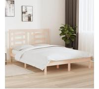zylophax Cadre de lit en Bois de pin Massif 150x200 cm avec tête de lit Confortable, Structure Robuste pour Chambre Adulte, sommier à Latte intégré, Design Naturel et Stable pour Couchage