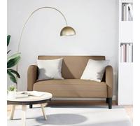 zylophax Canapé Causeuse Cappuccino 110 cm Similicuir avec Assise Mousse et Ressorts, Cadre Robuste, accoudoirs Confortables pour Salon séjour Bureau Chambre Studio