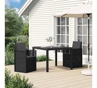 zylophax Chaises de Jardin Pliantes 2 pcs en PP Anthracite avec Dossier inclinable et accoudoir, empilables pour terrasse Balcon Patio, sièges Robustes résistants aux UV pour Repas et détente en