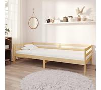 zylophax Lit de Repos en Bois de pin Massif avec Matelas 90x200 cm, Cadre sommier Robuste, Banquette Confortable pour Chambre Adulte, Studio ou invités, Support Latte et Couchage Pratique Pliable