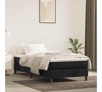 zylophax Matelas de lit à Ressorts ensachés fermeté Moyenne 120x190x20 cm Velours Noir Mousse Confort Soutien Ergonomique Chambre Adulte Enfant