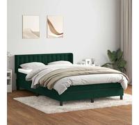 zylophax Sommier à Lattes avec Matelas 160x220cm Vert foncé Velours Cadre de lit Structure Plateforme avec tête de lit et surmatelas Confortable pour Chambre Adulte et Enfant
