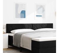 zylophax Tête de lit Noire en Tissu 200 cm, Panneau capitonné Ajustable, Structure Bois Massif et Mousse, Design Moderne scandinave pour Chambre Adulte, Confort et Support Dossier Lecture