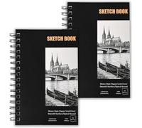 Zylota Lot de 2 A5 Carnet de Dessin,160 feuilles/320 Pages,Papier Très épais (100 GSM),Carnet de Dessin D'art pour les Enfants et les Professionnels, Esquisse Pad pour Dessiner et Réaliser des Croquis