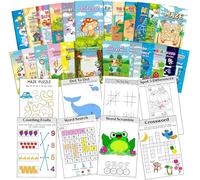 Zylota Lot de 24 Livres d’Activités pour Enfants 4-12 Ans - Mini Cahiers de Jeux Éducatifs avec Labyrinthes, Mots Mêlés, Points à Relier et Plus - Cadeau Anniversaire, Voyage, Classe
