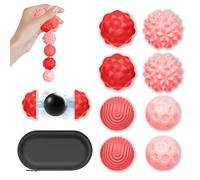 Zyluniy 8 pcs Pierres Sensorielles Anti-Stress en Silicone, Pierre Sensorielle Texturée s pour Enfants & Adultes, Magnétiques Texturées Boule Anti Stress, Parfaites Contre Le Stress & l'agitation