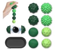 Zyluniy 8 pcs Pierres Sensorielles Anti-Stress en Silicone, Pierre Sensorielle Texturée s pour Enfants & Adultes, Magnétiques Texturées Boule Anti Stress, Parfaites Contre Le Stress & l'agitation
