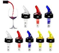 Zyluniy 8pcs Bouchon Doseur Alcool, 1,5cl/2cl/3cl/4cl Bec Verseur Réglable pour Bouteille de Whisky, Ricard & Cocktails, Doseur Liquide Précis
