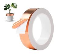 Zyluniy Anti Limaces et Escargots Ruban de Cuivre, 30mm x 20m Bande Cuivre Anti Limace, Anti Limaces et Escargots Bio, EMI Blindage, pour Protection Plantes Surélevées et Plantes de Jardin
