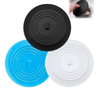 Zyluniy Bouchon Baignoire Silicone, 3 Pièces Bouchon de Vidange Bouchon Baignoire Universel, Bouchon Evier de Cuisine, Lavabo Salle de Bain, Bouchon de Baignoire pour Douche, Baignoire, Lavabo, Evier