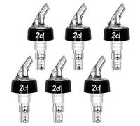 Zyluniy Bouchon Doseur Alcool 2cl, 6pcs Bec Verseur Réglable pour Bouteille de Whisky, Ricard & Cocktails, Doseur Liquide Précis