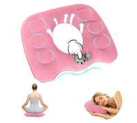 Zyluniy Coussin de Siège Gonflable, Coussin Orthopédique, Coussin Hemorroides, Coussin de Siège Orthopédique, Coussin Gonflable de Coccyx Portable pour Chaises de Bureau, Fauteuils Roulants- Rose