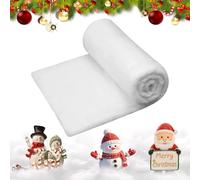 Zyluniy Couverture de Neige Artificielle pour Noël 240 x 90 cm, Tapis de Neige Blanc et Doux, Décoration pour Arbre de Noël, Village de Noël et Scènes Hivernales