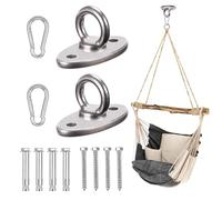 Zyluniy Crochet Plafond Charge Lourde, 2 pièces Plaque à œillet en Acier Inoxydable 304, Support de Plafond, Crochet à Bascule jusqu'à 500 kg