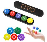 Zyluniy Gonggi Kit de Jeu Traditionnel Coréen avec 5 Pierres + Base (avec Couvercle), Gonggi Korean Game, Gonggi Game, pour Enfants Activité Familiale, Portable et Durable