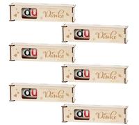 Zyluniy Lot de 6 boîtes cadeau en bois de chocolat fabriquées à la main pour maman, papa, enseignant, collègue, cadeaux, anniversaires, Noël et célébrations