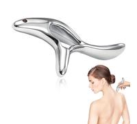 Zyluniy Masseur de Trigger Points en Alliage d'Aluminium, Gua Sha Ergonomique, Mini Appareil de Massage Polyvalent Visage/Nuque/Dos