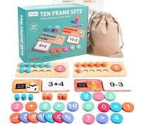 Zyluniy Montessori Jouets Mathématiques, Apprendre a Compter Jouet, Montessori Jouets en Bois, Jeux Educatif Mathématiques Jouet de Développement Cadeau pour Enfants Garcon Fille 2 3 4 5 6 Ans