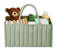 Zyluniy Panier a langer bebe, Organiseur à langer pour la maison, Panier de rangement pour bébé avec compartiments amovibles, Boîte de rangement multifonction pour couches