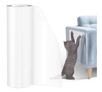 Zyluniy Protection Canape Chat Anti Griffe Transparent 20cm x 5m, Protege Canape Griffe Chat, Anti-Griffe Sticker Transparent Autocollant de Protection pour Meubles Porte Mur Tapis Comptoirs