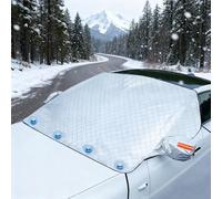 Zyluniy Protection Pare Brise Hiver, Protege Pare Brise Givre, Couverture Pare Brise Voiture avec 4 Aimants, Bâche Voiture pour Voiture Anti Givre Neige Glace UV (230x120CM)