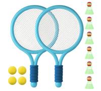 Zyluniy Raquette de Tennis pour Enfants, Raquettes de Tennis pour Enfants avec 4 balles Souples d'entraînement et 6 Volants, Raquette Tennis Enfant, Tennis Souple pour Sport en extérieur et intérieur