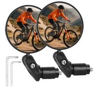 Zyluniy Retroviseur Velo, Rétroviseur Vélo électrique, Retroviseur Moto Vélo Scooter HD en Verre à Lentille Convexe pour 17,4-22mm, Rétroviseur Ttrottinette électrique Rotatif 360°