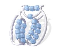 Zyluniy Rouleau de massage pour les jambes, rouleau anti-cellulite à 20 roues, massage des bras et des jambes, pinces circulaires pour les jambes, favorise la circulation sanguine (Bleu)