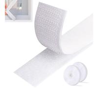 Zyluniy Rubans Adhésifs 8M, Bande Autocollant Extra Fort, Bande Agrippantes Adhésives, Ruban Scratch Hook Loop Bande Adhésives Autoadhé pour Tous Les Types D'installations Cadre Photo 20mm Large,Blanc