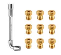 ZYLWLDP 10 Pièces Kit Gicleur Gaz Butane Universel avec icleur gaz Butane, gicleurgaz Bouteille, gicleur gazpropane, pour Gazinière et Brûleur, Résistant à la Corrosion et à la Rouille