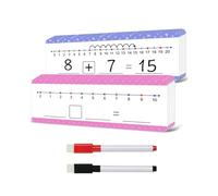 ZylYve Boulier Enfant 16 Cartes Numériques Effaçables à Sec Double Face 0-10/0-20 Jouet d'Éveil Mathématique Calcul Addition Soustraction Enfants 3-6 Ans