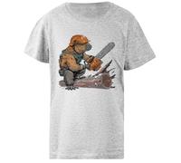 Zymbatee Travail du Bois Est Plus Important Menuisier T-Shirt Gris Enfant Unisexe Coupe Classique