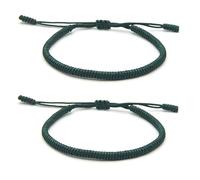 ZYMGUO 2 bracelets porte-bonheur tibétains+cadeau bouddhiste!- Fait main.Ajustable à votre poignet. Pour hommes et femmes. Bracelets d'amitié en tissu tressé-Style Tibet-Bracelet réglable (6)