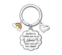 ZYMGUO Cadeau Fille Amie Soeur Noël Courage Porte Cle Femme Cadeau Amie Cadeaux de Motivation Fille Cadeaux D'encouragement Cadeau Persévérance Cadeau Noël (07)