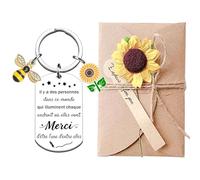 ZYMGUO Cadeau Maitresse Merci Porte clef D'école Fin D'année Original Idee Porte Clef Maîtres Professeur Astem Nounou Aesh Cadeaux Porte-Clés Noel (2)