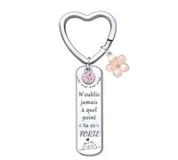 ZYMGUO Fille Amie Soeur Noël Courage Porte-Cle Cadeaux Motivation Persévérance